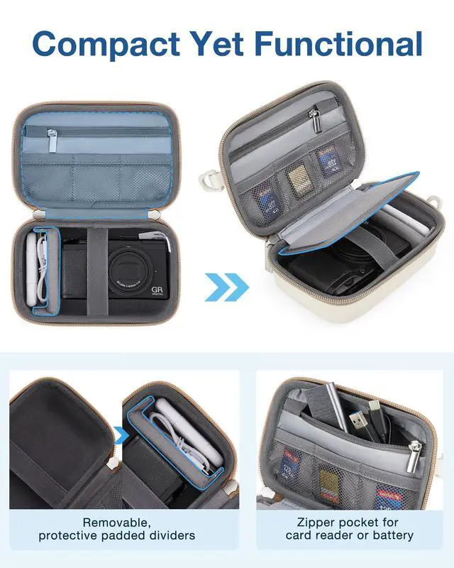 Alt view image 4 of 7 - Digital Camera Case Protective Lightweight Camera Bag with Strap