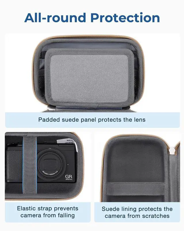 Alt view image 7 of 7 - Digital Camera Case Protective Lightweight Camera Bag with Strap