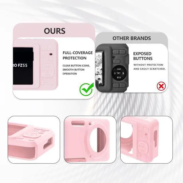 Alt view image 3 of 7 - Case for KODAK PIXPRO FZ55 Case, Soft Silicone for KODAK PIXPRO FZ55 - Anti-Scratch Slim Fit Lightweight Protective - pink