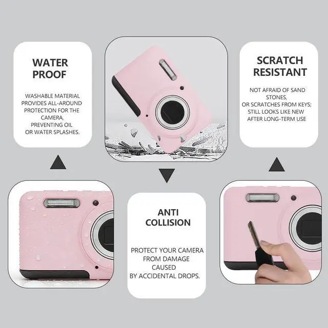 Alt view image 4 of 7 - Case for KODAK PIXPRO FZ55 Case, Soft Silicone for KODAK PIXPRO FZ55 - Anti-Scratch Slim Fit Lightweight Protective - pink