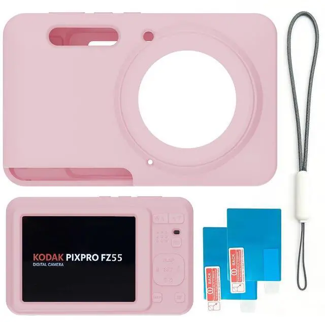 Alt view image 6 of 7 - Case for KODAK PIXPRO FZ55 Case, Soft Silicone for KODAK PIXPRO FZ55 - Anti-Scratch Slim Fit Lightweight Protective - pink