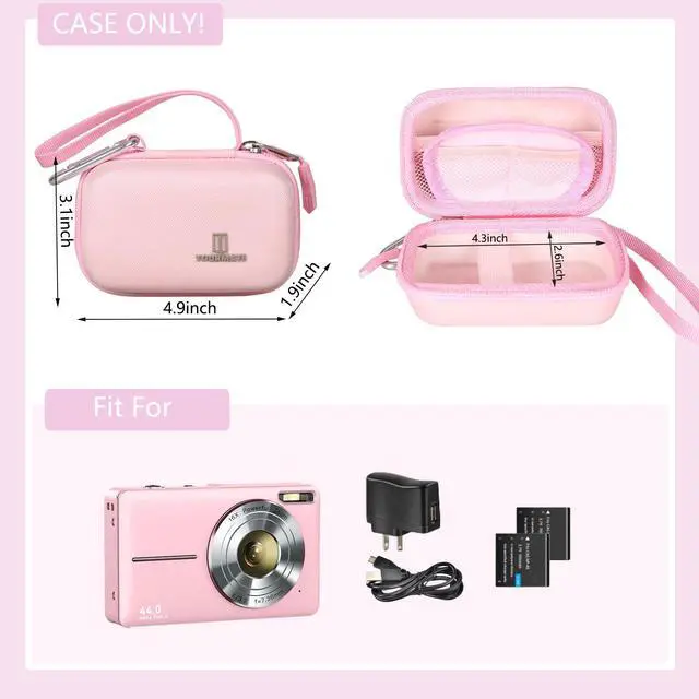 Alt view image 4 of 7 - Hard Storage Case for CAMKORY/VAHOIALD/QONGUDS/Fleafer/WONNIE/VYNCS/SMARTKLIK/Rovemre/YiFuar/Focusify/Canon PowerShot 180 190/Sony DSCW800 830 Digital Camera(Case Only)