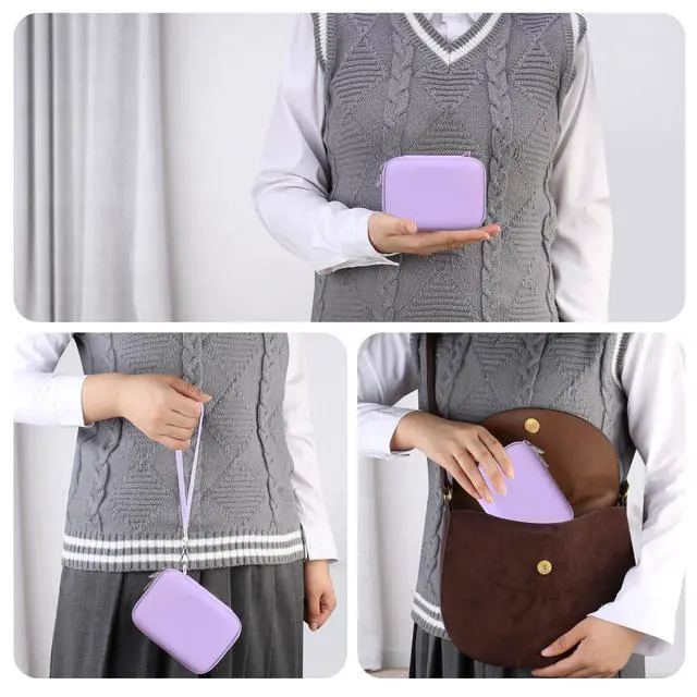 Alt view image 2 of 7 - Case for KODAK PIXPRO FZ55/ FZ45/ C1/ FZ53/ FZ43 Digital Camera | Vlogging Camera Hard Carrying Case Protective Travel Bag, Mesh Pocket for Charger, USB Cable, Batteries and SD Card, Purple