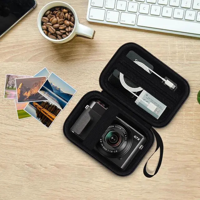 Alt view image 6 of 7 - Hard Case for Canon G7X Mark III/II/ SX740 HS Digital Camera, Black