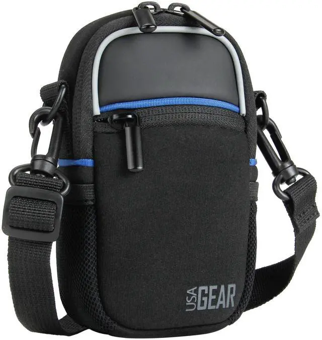 Main image of Compact Point and Shoot Camera Case Small Digital Camera Pouch with Accessory Pockets and Shoulder Strap - Compatible with Sony CyberShot, Canon G7X Mark iii, ii, Nikon COOLPIX & More (Black)
