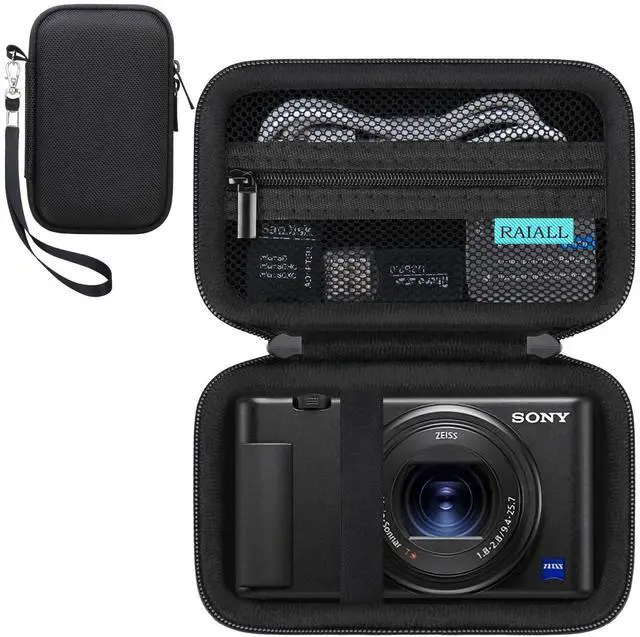 Main image of Camera Case for Sony ZV-1/ ZV-1F/ ZV-1 II Digital Camera for Content Creators and Vloggers, 4K Video Camera Hard Carrying Case Protective Travel Bag, Mesh Pocket for Batteries and Cable, Black