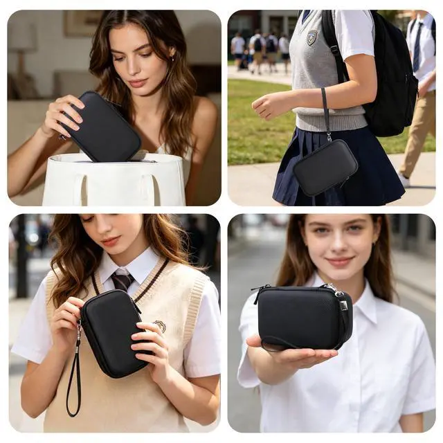 Alt view image 2 of 7 - Camera Case for Sony ZV-1/ ZV-1F/ ZV-1 II Digital Camera for Content Creators and Vloggers, 4K Video Camera Hard Carrying Case Protective Travel Bag, Mesh Pocket for Batteries and Cable, Black