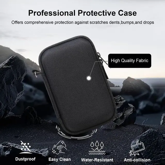 Alt view image 6 of 7 - Camera Case for Sony ZV-1/ ZV-1F/ ZV-1 II Digital Camera for Content Creators and Vloggers, 4K Video Camera Hard Carrying Case Protective Travel Bag, Mesh Pocket for Batteries and Cable, Black
