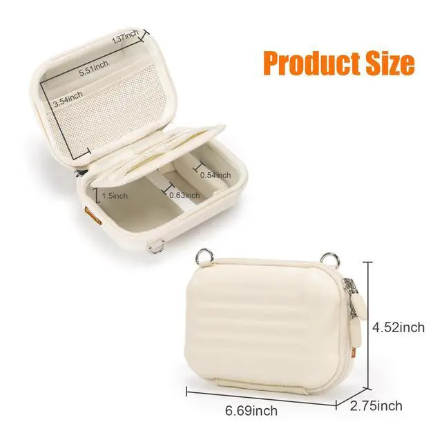 Alt view image 4 of 7 - Hard Camera Case, Compact Digital Camera Sling Bag for Canon/Sony
