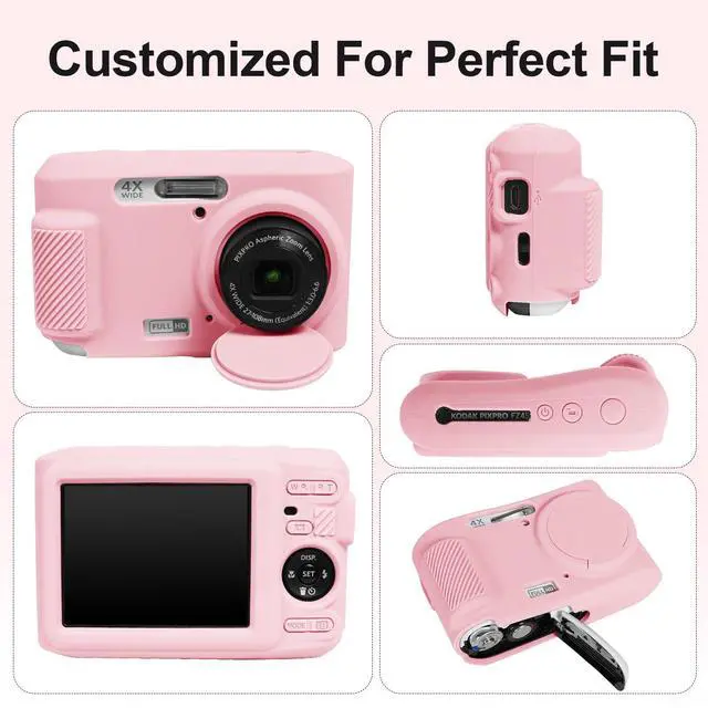 Alt view image 7 of 7 - Case for Kodak PIXPRO FZ45 Digital Camera,Pink