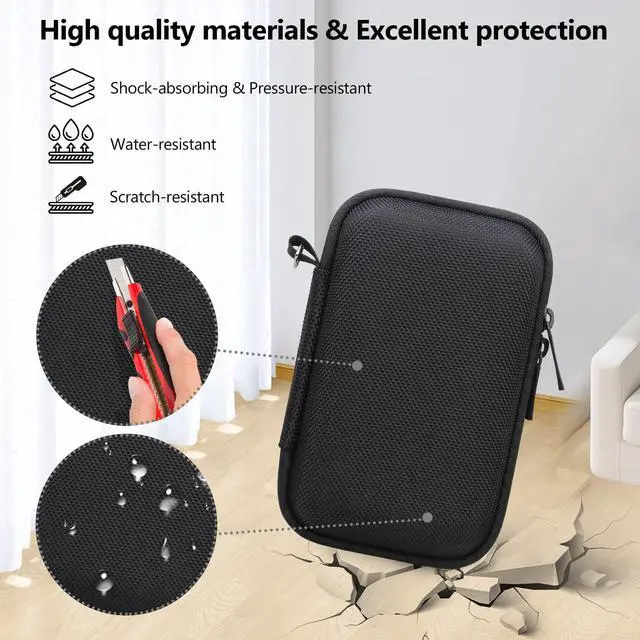 Alt view image 5 of 7 - Hard Carrying Case for Canon PowerShot SX740 HS/ SX730 HS/ SX720 HS/ SX620 HS/ G7 X Mark III/ G7 X Mark II Digital Camera, Storage Holder Travel Bag with Mesh Pocket for Battery Pack, Black
