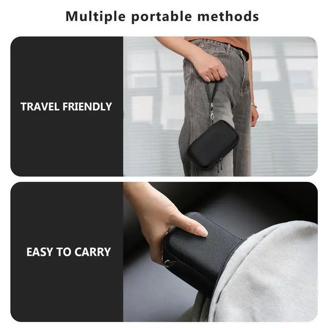 Alt view image 7 of 7 - Hard Carrying Case for Canon PowerShot SX740 HS/ SX730 HS/ SX720 HS/ SX620 HS/ G7 X Mark III/ G7 X Mark II Digital Camera, Storage Holder Travel Bag with Mesh Pocket for Battery Pack, Black
