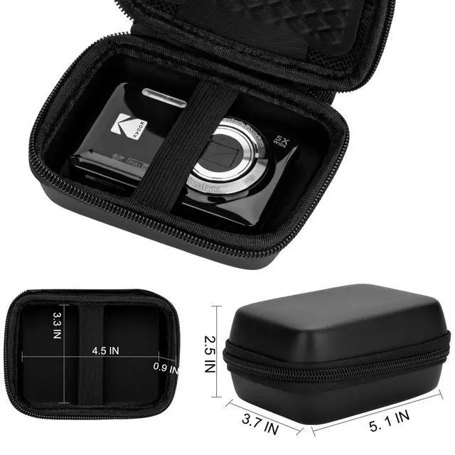 Alt view image 2 of 7 - Digital Camera Case Compatible with Canon G7X Mark III, SX 740, Camkory FHD 1080P, Kodak FZ55-BK, FZ45-BK Digital Point and Shoot Camera Case, Small Portable Travel Carrying Protective Storage Bag