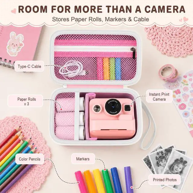Alt view image 4 of 7 - Kids Instant Print Camera Case for DYLANTO for ESOXOFFORE Cameras