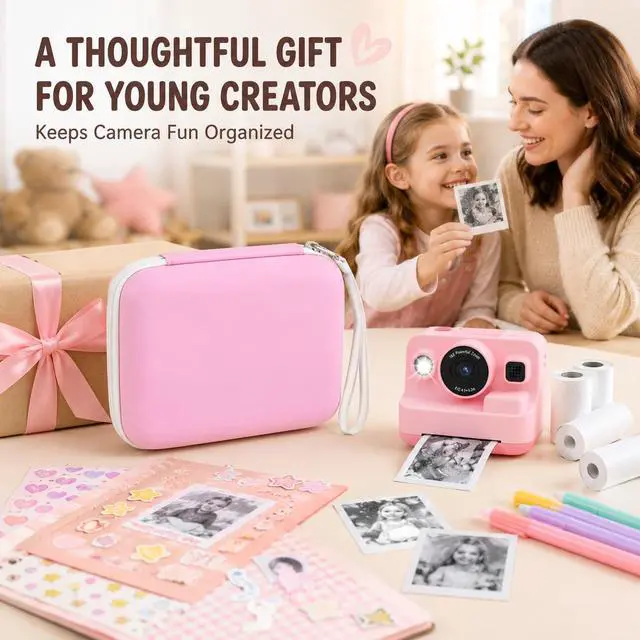 Alt view image 7 of 7 - Kids Instant Print Camera Case for DYLANTO for ESOXOFFORE Cameras