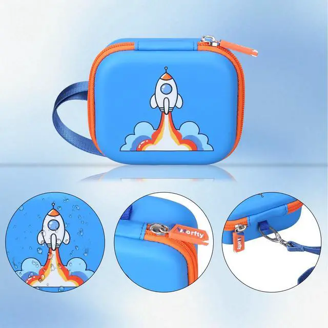 Alt view image 4 of 7 - Camera Case for Seckton Upgrade Kids Selfie Camera, Case Compatible with Seckton/KOKODI/Dylanto/Goopow/Desuccus/DITUPAN/GKTZ/masterbee Digital Video Camera Toys Camcorder Storage Holder-Deep Blue