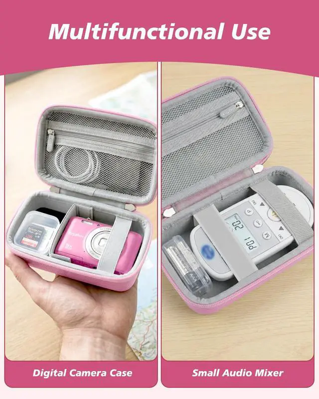 Alt view image 5 of 7 - Camera Case for Canon G7 X Mark III with SD Card Storage (Pink)