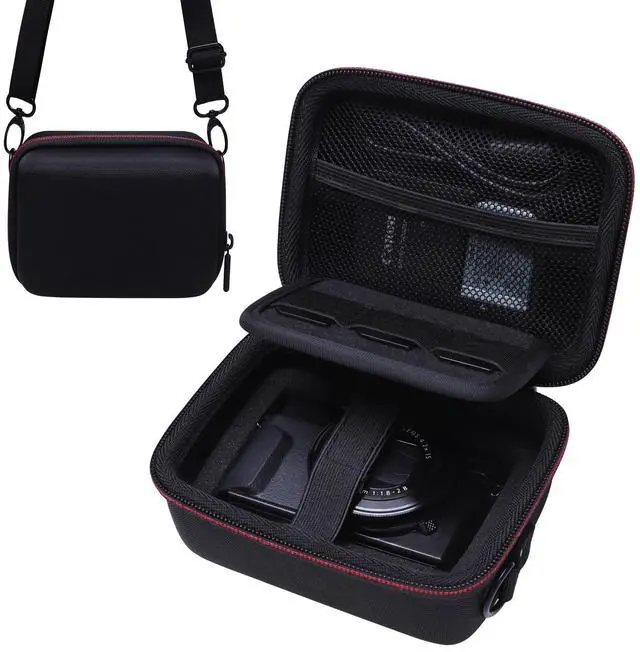 Main image of Camera Case Bag Compatible with Canon PowerShot G7 X Mark III, Mark II, SX740 HS, Sony ZV-1, KODAK PIXPRO WPZ2 Digital 4K Vlogging Camera, Point and Shoot 4K Video Camera Bag, Black (Case Only)