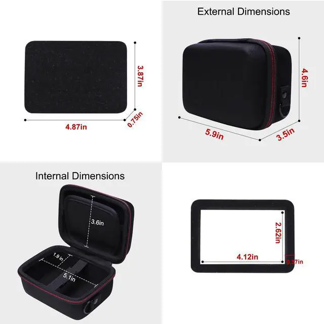 Alt view image 3 of 7 - Camera Case Bag Compatible with Canon PowerShot G7 X Mark III, Mark II, SX740 HS, Sony ZV-1, KODAK PIXPRO WPZ2 Digital 4K Vlogging Camera, Point and Shoot 4K Video Camera Bag, Black (Case Only)
