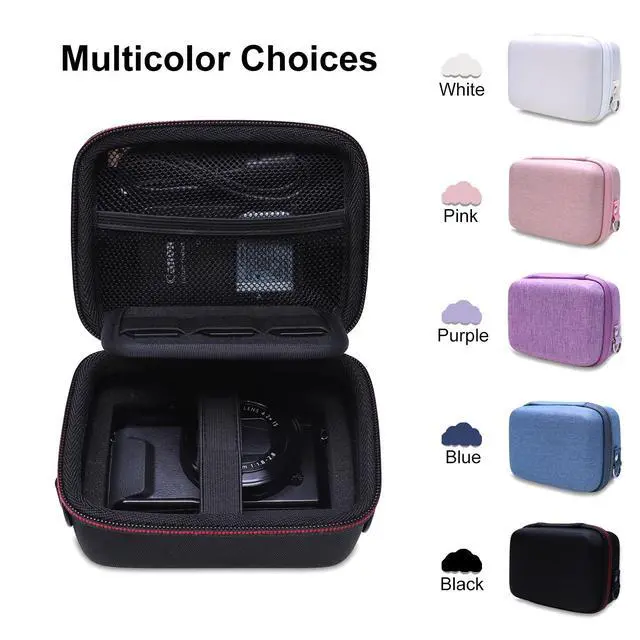 Alt view image 6 of 7 - Camera Case Bag Compatible with Canon PowerShot G7 X Mark III, Mark II, SX740 HS, Sony ZV-1, KODAK PIXPRO WPZ2 Digital 4K Vlogging Camera, Point and Shoot 4K Video Camera Bag, Black (Case Only)