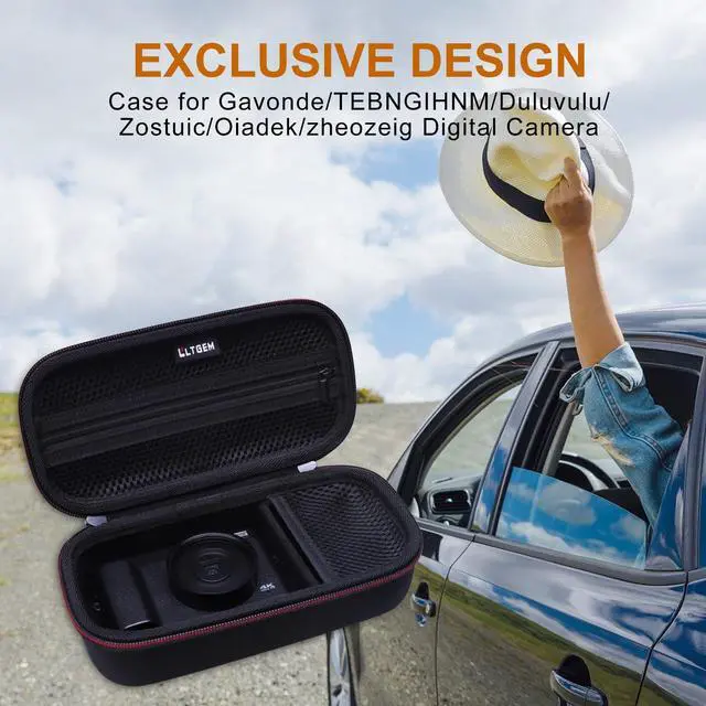 Alt view image 7 of 7 - 4K Digital Camera Case for Duluvulu/W & O/Gavonde/VJIANGER/FACLAM Black