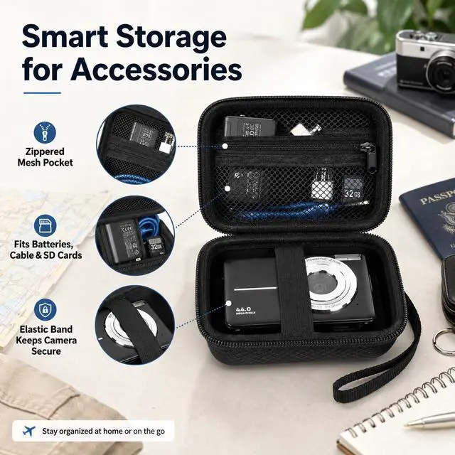 Alt view image 4 of 7 - Digital Camera Case for Kodak PIXPRO FZ55/FZ45/for CAMKORY