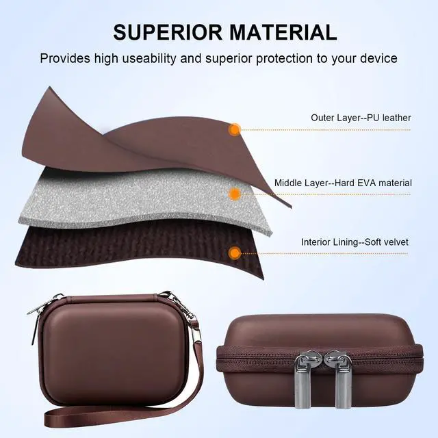 Alt view image 6 of 7 - Camera Case for Canon PowerShot ELPH 360 HS A/ 360 HS/ 360/ IXY 650