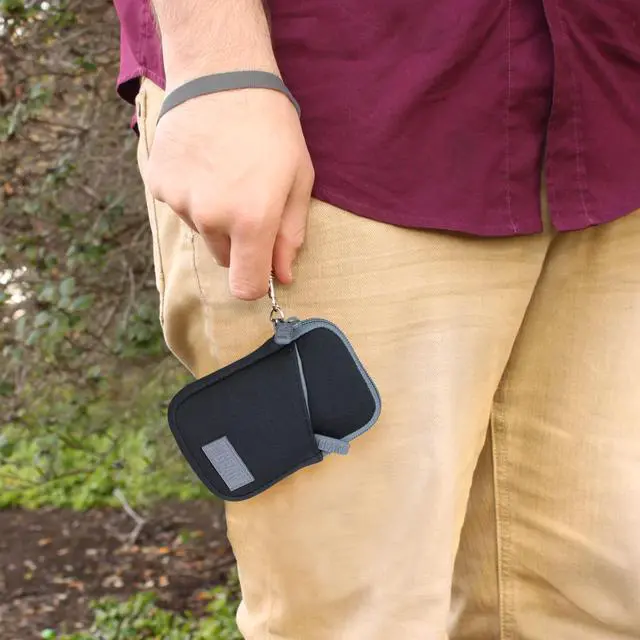 Alt view image 3 of 7 - Small Camera Pouch with Wrist Strap, Belt Loop - Small Digital Camera Case Fits Canon Powershot, Sony Cybershot, Nikon Coolpix, Kodak PIXPRO, Lumix zs99 - Fits 4.5 Inch Models (Black)