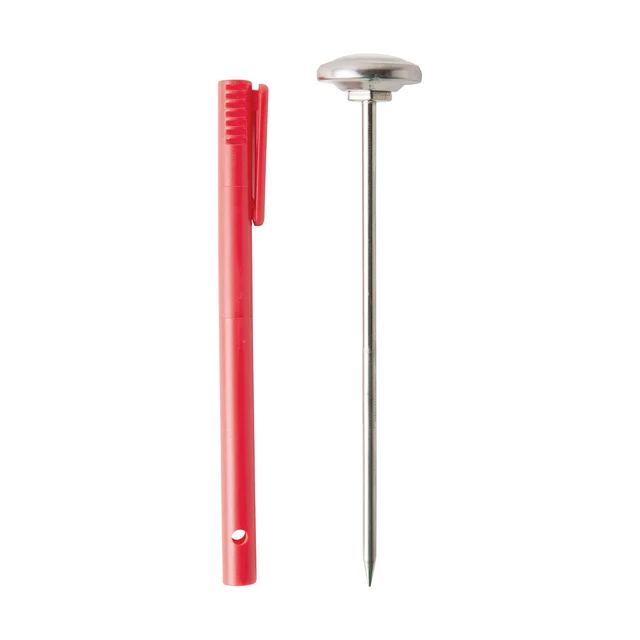 Alt view image 6 of 7 - Instant Read Analog Meat Food Grill BBQ Cooking Kitchen Thermometer with Red Pocket Sleeve Clip, 1 Inch Dial