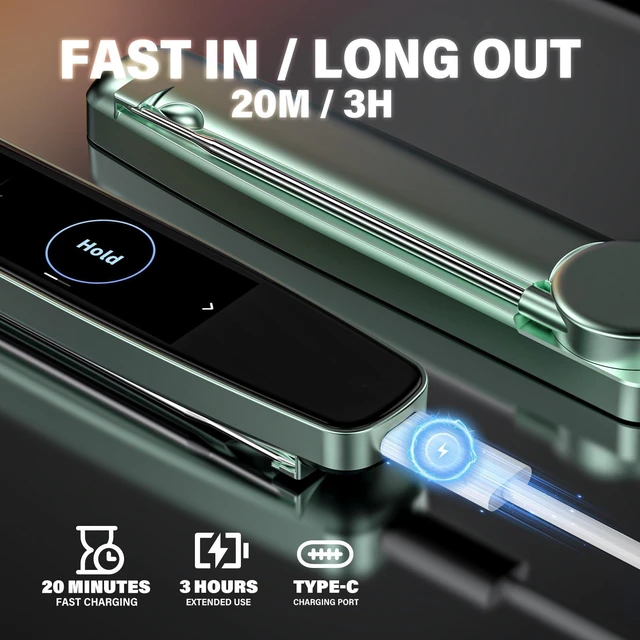 Alt view image 6 of 7 - Instant Read Meat Thermometer Digital, 3.8" Touchscreen No App Needed Rechargeable Waterproof Kitchen Food Thermometer Probe for Cooking, Grill, BBQ, Candy, Oil Frying, 0.5F