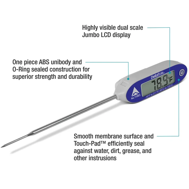 Alt view image 3 of 7 - 11063 FlashCheck Jumbo Display Auto-Cal Needle Probe Thermometer
