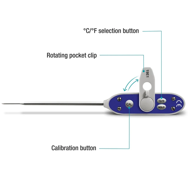 Alt view image 4 of 7 - 11063 FlashCheck Jumbo Display Auto-Cal Needle Probe Thermometer