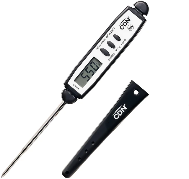 Main image of Waterproof Digital Cooking Thermometer Instant Read 2.75" Stainless Shatterproof Ideal for Meat, Poultry, BBQ NSF Certified, Black (DT450X)