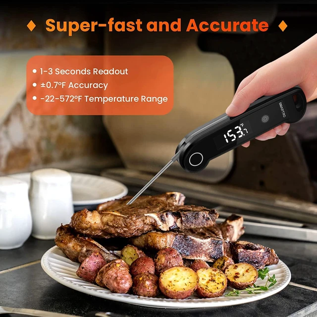 Alt view image 3 of 7 - ST49 Digital Thermocouple Instant-Read Meat Thermometer | with Ambidextrous Backlit for Food, Grilling, BBQ, Kitchen Cooking, Oil Deep Frying and Candy