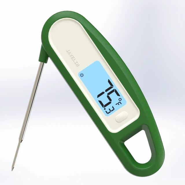 Alt view image 2 of 5 - PT12B Javelin 2 Ultra Fast Digital Instant Read Meat Thermometer for Grill and Cooking, 3" Probe, Compact Foldable Design, 1.5" Backlight Display, Water Resistant-Spinach
