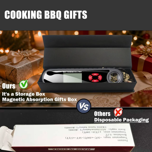 Alt view image 7 of 7 - 3 in 1 Meat Thermometer Digital, Use for Cooking, Food,Grill. Dad BBQ Gifts | Kitchen Thermometer with Bottle Opener&Kitchen Timer, 2~3 Seconds Fast Response Time, Waterproof (IP65)