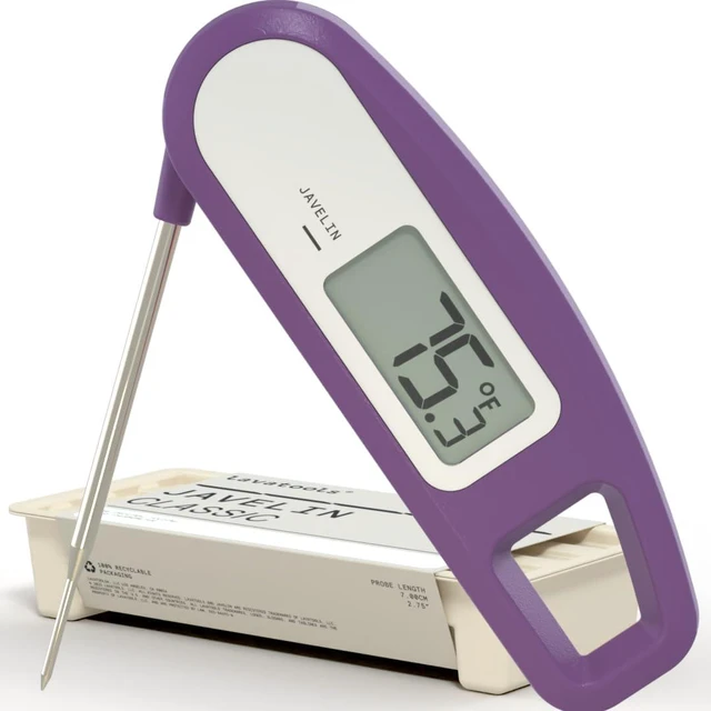 Main image of Javelin® Ultra-Fast 3-Second Digital Instant Read Meat Thermometer for Grill and Cooking, 2.75" Probe, Compact Foldable Design, Large Display, IP65 Water Resistant, NSF Certified Ube