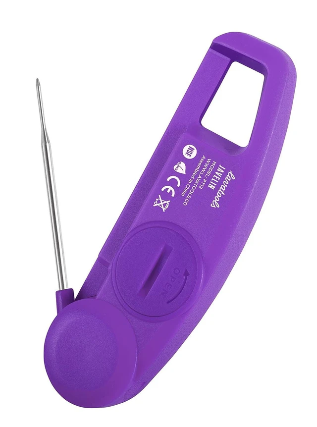 Alt view image 4 of 6 - Javelin® Ultra-Fast 3-Second Digital Instant Read Meat Thermometer for Grill and Cooking, 2.75" Probe, Compact Foldable Design, Large Display, IP65 Water Resistant, NSF Certified Ube