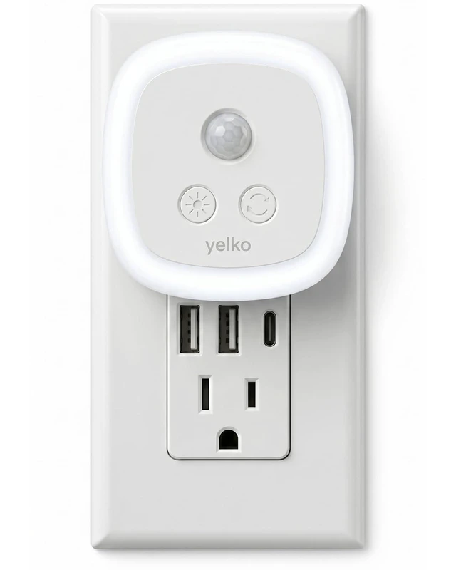 Alt view image 7 of 7 - Motion Sensor Night Light with Dusk to Dawn Sensor - Plug in Cool White Anti-Glare LED, Soft Cozy Glow, 5 Level Dimmable, Timer Function for Bathroom, Hallway, Kitchen, Stairs, Garage, 2-Pack