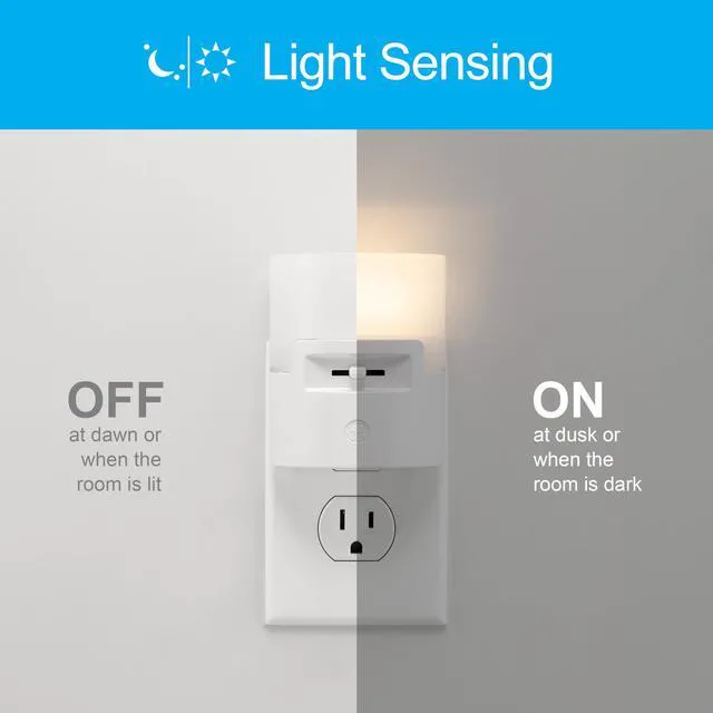 Alt view image 3 of 7 - Ultrabrite LED Night Light, Dimmable, 100 Lumens, Plug-in, Dusk to Dawn Sensor, UL-Listed, Ideal for Bedroom, Bathroom, Nursery, Kitchen, Hallway, 45125, 1 Pack, White