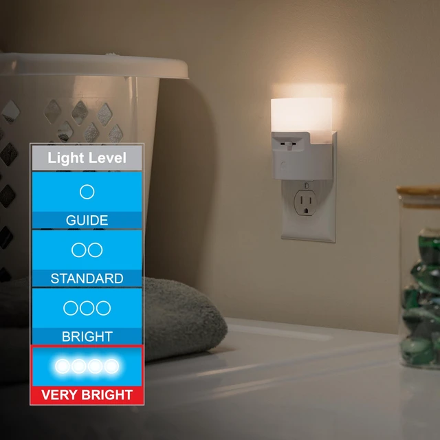 Alt view image 6 of 7 - Ultrabrite LED Night Light, Dimmable, 100 Lumens, Plug-in, Dusk to Dawn Sensor, UL-Listed, Ideal for Bedroom, Bathroom, Nursery, Kitchen, Hallway, 45125, 1 Pack, White