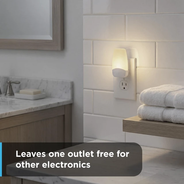 Alt view image 3 of 7 - Plug in Night Light with Dusk to Dawn Sensor, 4 Pack | Night Lights Plug Into Wall, Soft White 2700K Light for Bedroom, Bathroom, and Nursery, ETL Listed, Energy Efficient