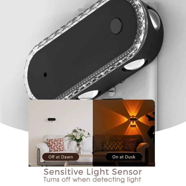 Alt view image 3 of 7 - Night Lights Plug into Wall,Night Light Projector,RGB,2 Pack | Plug in Night Light, Dusk to Dawn Sensor Light, Dynamic Marquee Light, Dimmable Nightlight for Bedroom, Home Decor