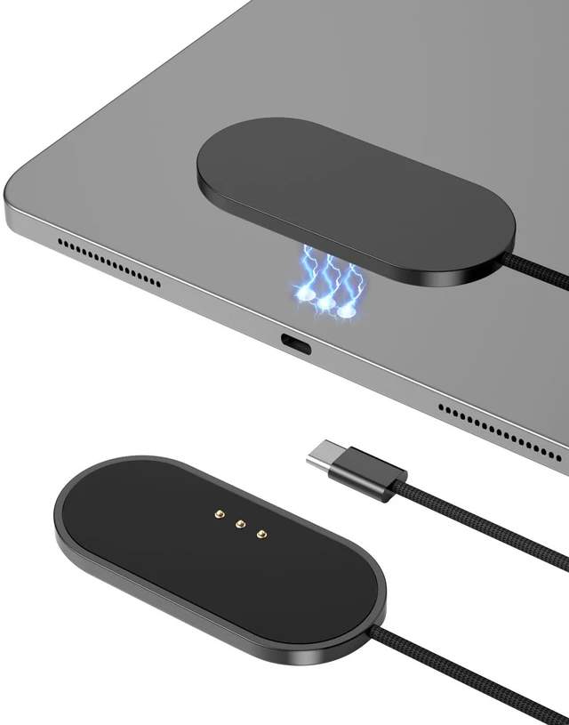 Main image of Magnetic Wireless Charger for iPad Pro 12.9inch(3rd/4th/5th/6th) & iPad Air 13 (M2/M3) ONLY, 27W Fast Charging Smart Connector Charger, Aluminum Alloy Wireless Charging Pad
