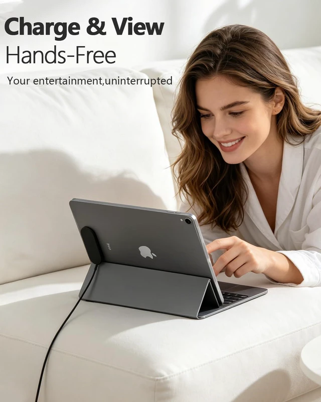 Alt view image 7 of 7 - Magnetic Wireless Charger for iPad Pro 12.9inch(3rd/4th/5th/6th) & iPad Air 13 (M2/M3) ONLY, 27W Fast Charging Smart Connector Charger, Aluminum Alloy Wireless Charging Pad