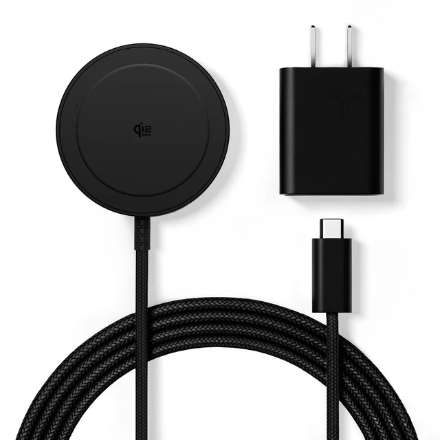 Main image of Magnetic 25W Wireless Charger, 5FT Qi2 Fast Charging Pad Compatible with MagSafe for iPhone Air/17e/17/16/15/14/13/12/Pro/Pro Max Series & AirPods 4/3/2/Pro & More (with 30W Adapter)