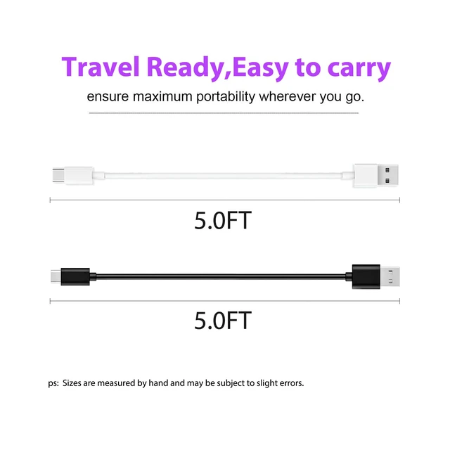 Alt view image 6 of 6 - 2 Pcs USB-A to USB-C Fast Charger Cable Cord for iPad Pro 12.9 Inch (3rd 4th 5th 6th Generation) 11 Inch 4th/3rd/2nd/1st Gen & New iPad Mini 6th Gen, iPad Air 4/5th Gen, for Stylus Pen Charging Cable