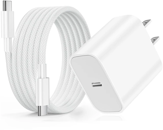 Main image of USB C Fast Charger for Apple iPad Pro 13/11/12.9 inch, iPad A16/10th Generation, iPad Air 13/11-in/5th/4th/Mini, 20W Type C iPad Charger Fast Charging with 6FT Woven USB C to USB C Charger Cord Cable