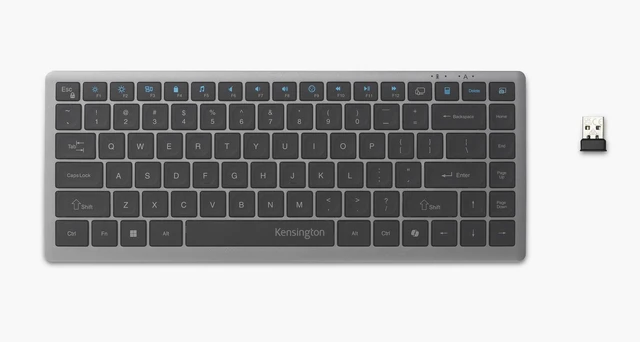 Main image of KB435 Wireless Compact Keyboard, Bluetooth & 2.4GHz Connection, Quiet Scissor-Switch Keys, Programmable, Copilot Hotkey, Compatible with Windows, Black (K75409NA)