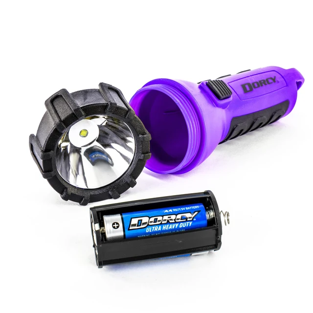Alt view image 3 of 5 - 55 Lumen Floating Water Resistant LED Flashlight with Carabineer Clip, Purple (41-2508)
